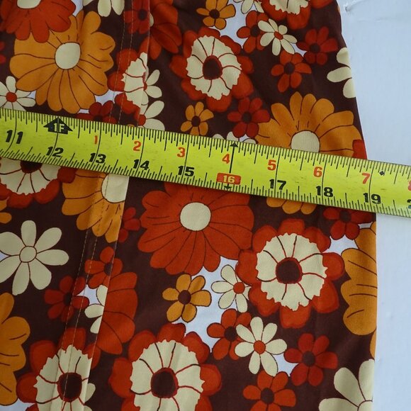 Shein Curve Retro Floral Brown 2-Pc Crop Top and Pull-on Skirt Women Size OXL 12 - Picture 10 of 14